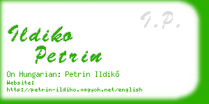 ildiko petrin business card